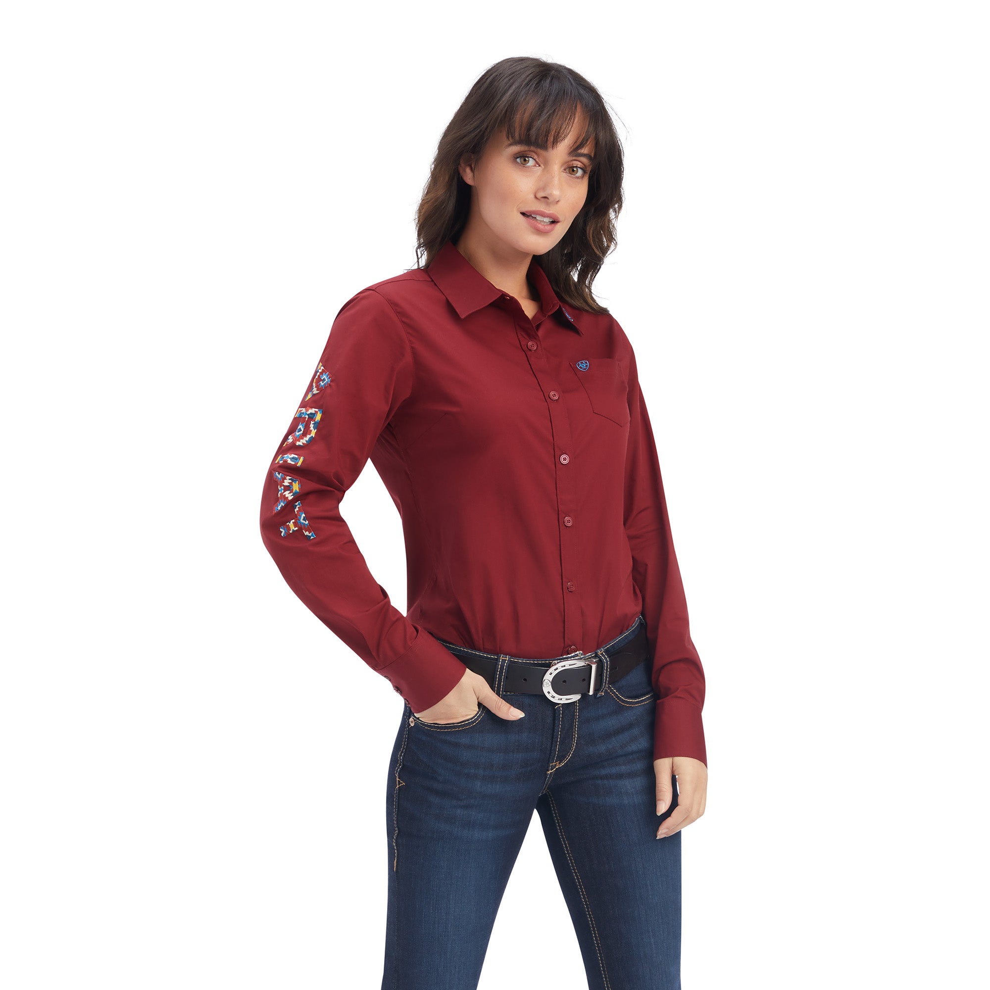 Camisa Ariat Team Kirby Stretch Rouge Red Ariat Mexico