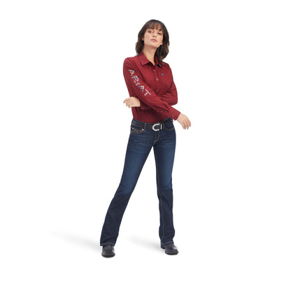 Camisa Ariat Team Kirby Stretch Rouge Red