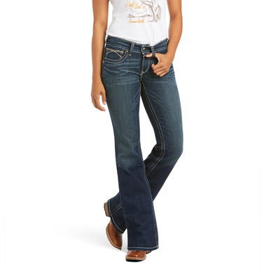 Jeans R.E.A.L. Whipstitch Ocean Stretch Tiro Medio Corte de Bota