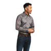 Camisa Team Logo Twill Gris Corte Fitted