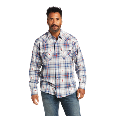 Camisa Ariat Hutton Corte Retro Botón a Presión