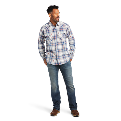 Camisa Ariat Hutton Corte Retro Botón a Presión