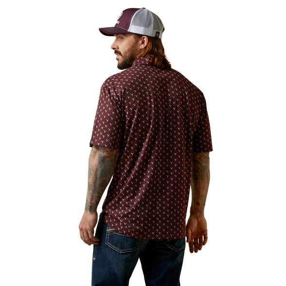 Polo Ariat All Over Print Malbec