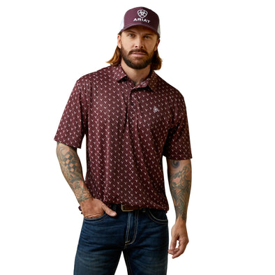 Polo Ariat All Over Print Malbec