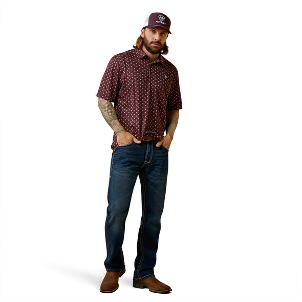 Polo Ariat All Over Print Malbec