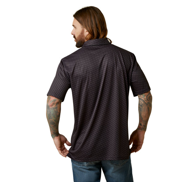 Camisa Polo Ariat All Over Print Negro