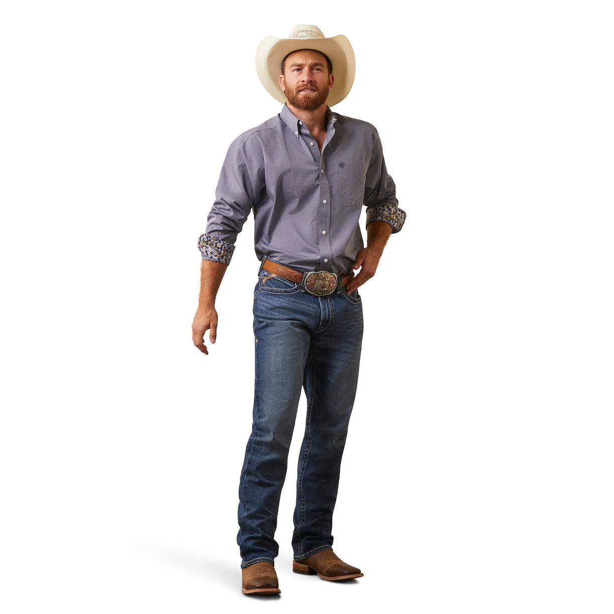 Camisa Libre de Arrugas Solid Pinpoint Oxford Corte Clásico