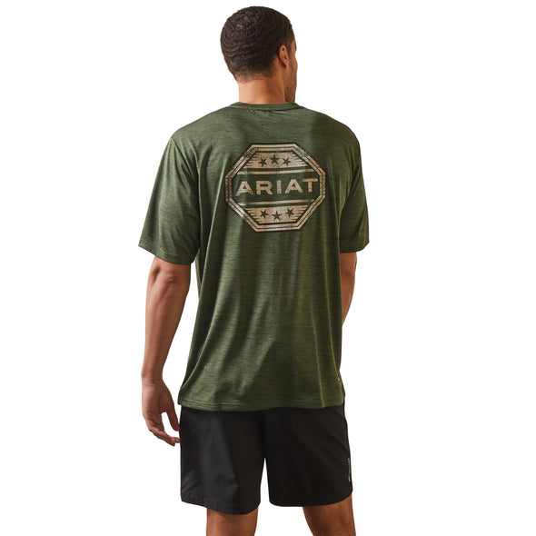 Playera Ariat Charger Stamp Verde