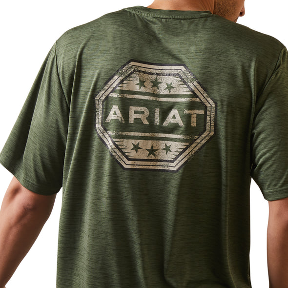 Playera Ariat Charger Stamp Verde