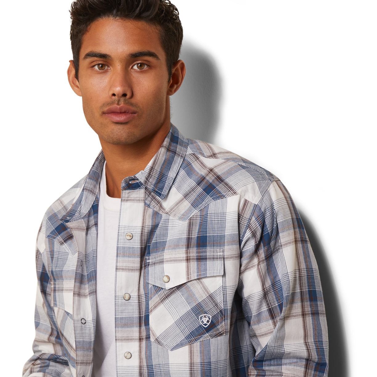 Camisa Ariat Haston Corte Retro Botón a Presión