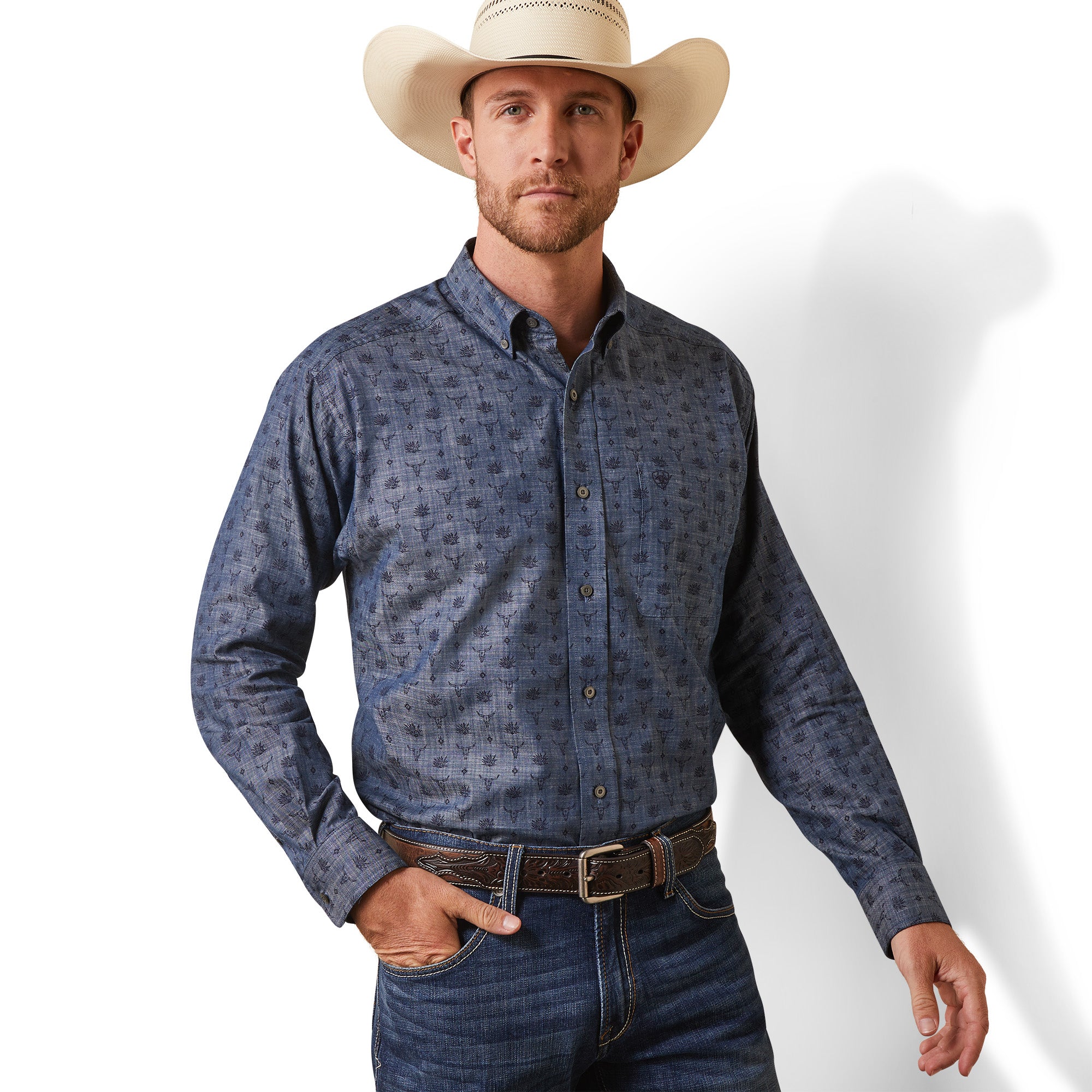 Camisa ariat hombre store