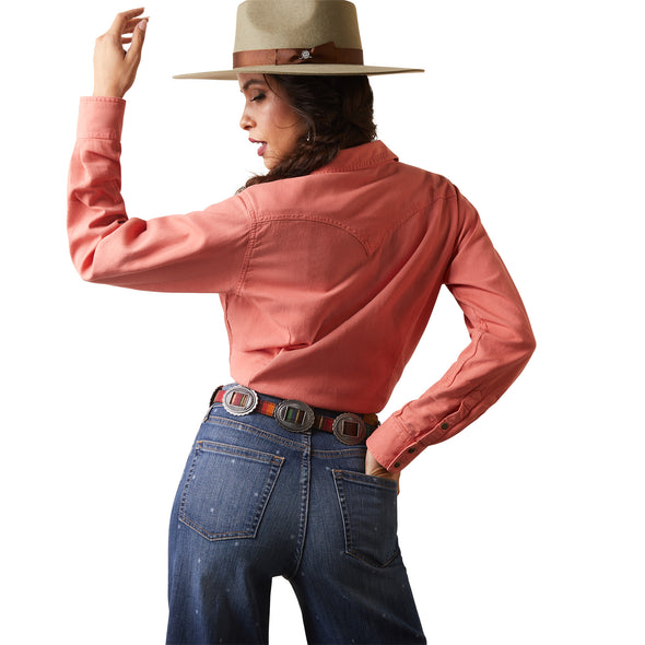 Camisa Ariat R.E.A.L. Jurlington Faded Brick Botón a Presión