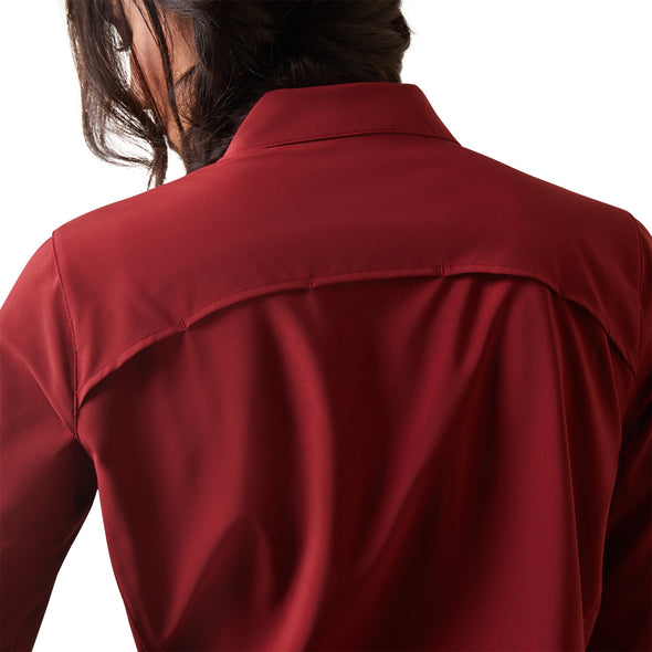 Camisa Ariat VentTEK Stretch Pomegranate