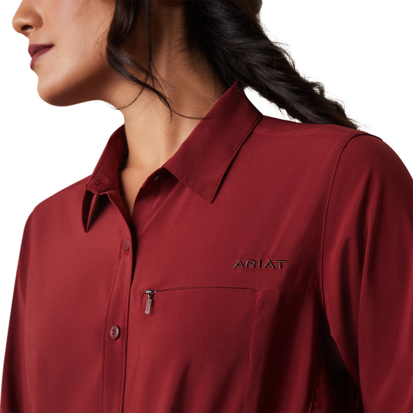 Camisa Ariat VentTEK Stretch Pomegranate