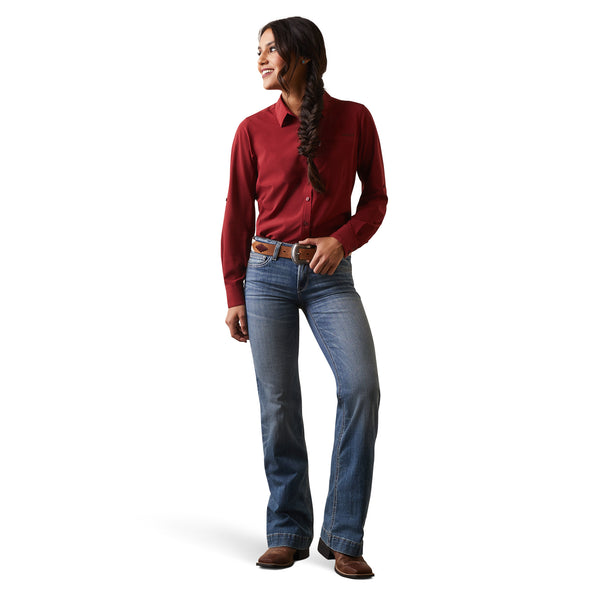 Camisa Ariat VentTEK Stretch Pomegranate