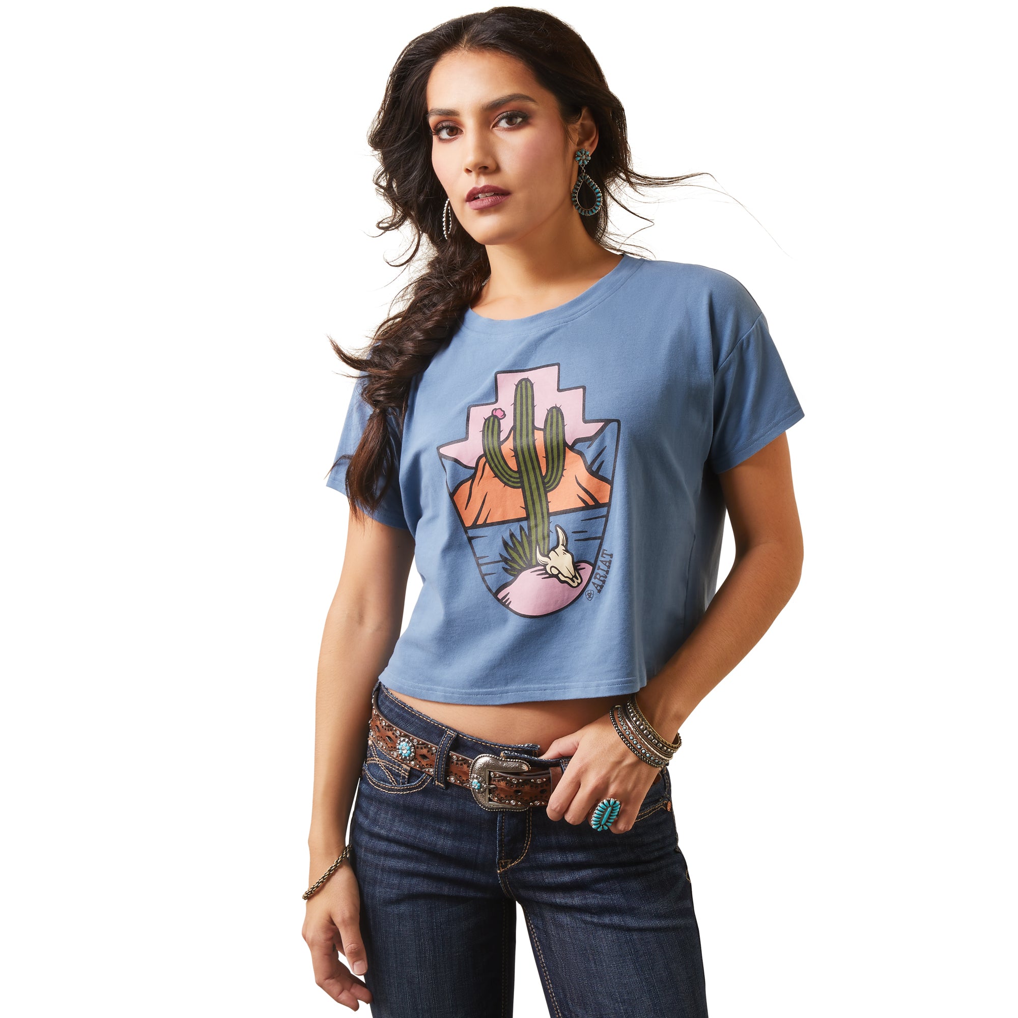 Playera Ariat Treasure Copen Blue Ariat Mexico
