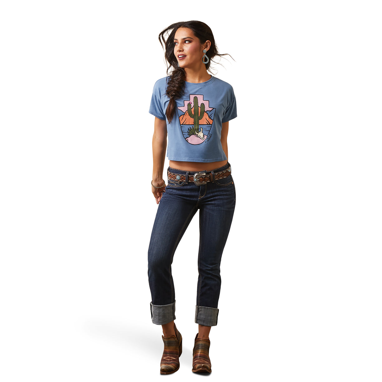 Playera Ariat Treasure Copen Blue