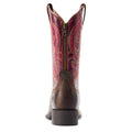 Bota Vaquera Round Up Worn Mocha Cremallera Trasera