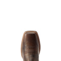 Bota Vaquera Round Up Worn Mocha Cremallera Trasera